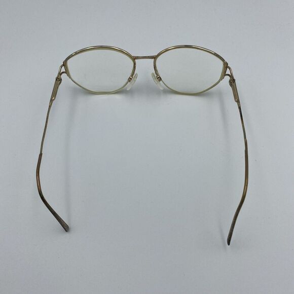 Vintage Safilo Elasta Gold Metal Eyeglasses Frames Only Italy‎ Adult Size - Picture 4 of 8